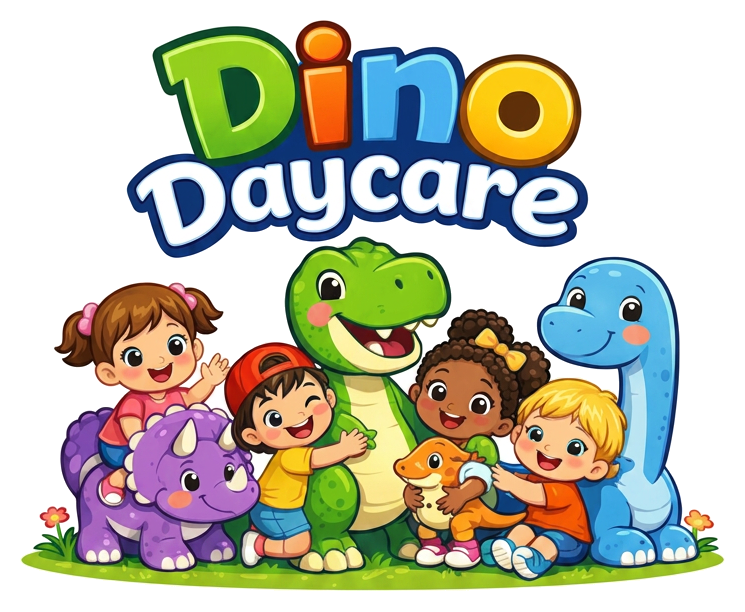 Dino Daycare — kids and friendly dinosaurs together